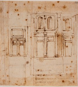 Väggprospekt för Laurentian Chapel av Michelangelo Buonarroti