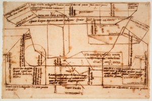 Skisser av marmorblock till Julius II:s grav av Michelangelo Buonarroti