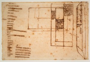 Skisser av marmorblock till Julius II:s grav av Michelangelo Buonarroti