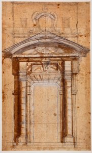 Studie för Porta Pia av Michelangelo Buonarroti