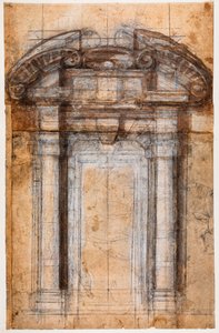 Studie för Porta Pia av Michelangelo Buonarroti