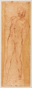 Studie för en manlig figur av Michelangelo Buonarroti