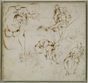 Studie av figurer, c.1511 av Michelangelo Buonarroti