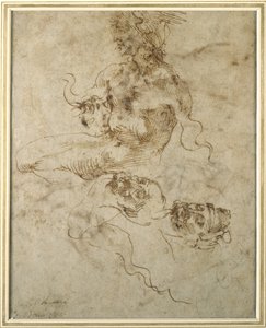 Studie av en sittande ung man efter 15012 av Michelangelo Buonarroti