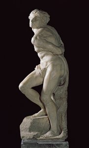 Den upproriska slaven, 1513-15 av Michelangelo Buonarroti