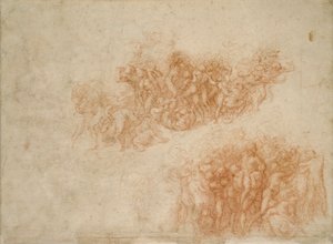 Dyrkan av den fräcka ormen, 1500-talet av Michelangelo Buonarroti