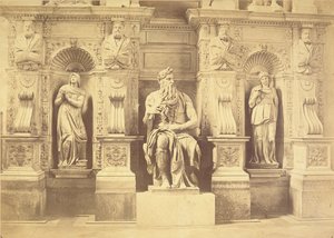 Graven av påven Julius II (1453-1513) detalj av Moses flankerad av Lea och Rachel av Michelangelo Buonarroti