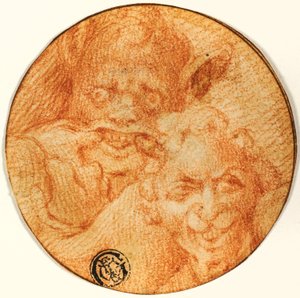 Två djävlar av Michelangelo Buonarroti