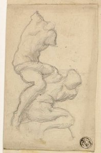 Två kämpande figurer av Michelangelo Buonarroti