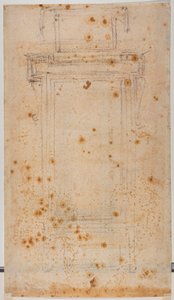 Fönsterdesign och studier för Laurentian curtilage av Michelangelo Buonarroti