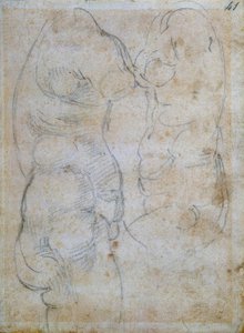 Två studier efter en antik kvinnotorso av Michelangelo Buonarroti