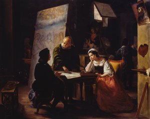 I Raffaellos studio av Michelangelo Fumagalli