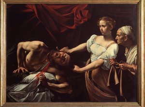 Judith halshugger Holofernes (olja på duk