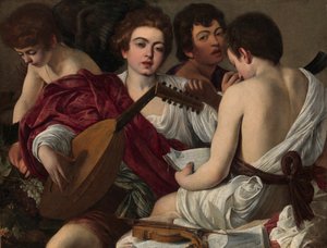 Musikerna, ca 1595 (olja på duk) av Michelangelo Merisi da Caravaggio