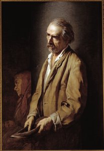 Självporträtt (Självporträtt) Målning av Michelangelo Pittatore (1825-1903) 1894 Dim 107x73 cm Asti, Pinacoteca Civica av Michelangelo Pittatore