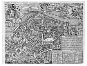 Fabriano Italiens mest kända land, 1630 av Michele Buti