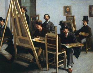 School of Painting, av Michele Cammarano, cirka 1865 av Michele Cammarano