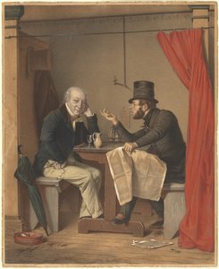 Politik i ett ostronhus av Michele Fanoli, after Richard Caton Woodville