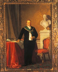 Porträtt av Camillo Benso, greve av Cavour (olja på duk)