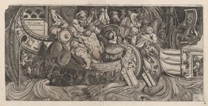 Mirror of Roman Magnificence: Naval Battle, 1500-talet., 1500-talet. av Michele Lucchese