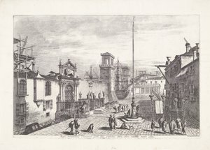 Porta Magna van het Venetiaans Arsenaal De två portarna till det stora arsenalet i Venedig (...) (titel på objektet) Gezichten op Venetië (serietitel) Magnifik och utvald utsikt över staden Venedig (serietitel)