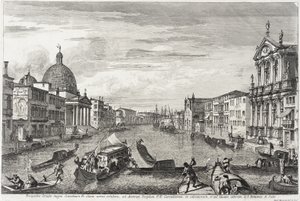 Canal Grande mellan San Simeone Piccolo och Santa Chiara av Michele Marieschi