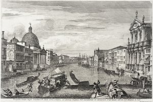 Canal Grande Mellan San Simone Piccolo och Santa Chiara, c.1740-41 av Michele Marieschi