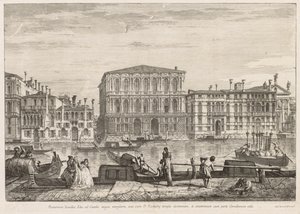 Utsikt över Venedig: Palazzo Pesaro, 1741. av Michele Marieschi