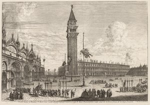 Utsikt över Venedig: Piazza och Piazzetta, 1741.