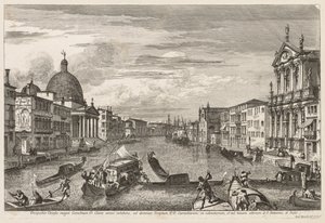 Utsikt över Venedig: Santa Chiara, 1741. av Michele Marieschi