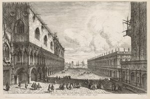 Utsikt över Venedig: Piazzetta, 1741. av Michele Marieschi