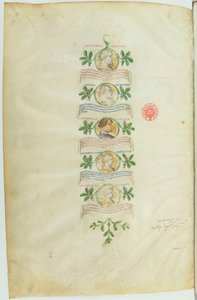 Genealogi över släkten Visconti (BNF, ms lat. 5888) btv1b10020318d, f36 av Michelino Molinari da Besozzo