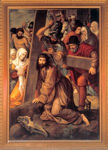 ""Christ portant sa croix" (Kristus bär korset) Peinture de Michiel Coxcie (Coxie) (1499-1592)