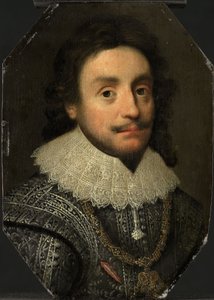 Porträtt av Fredrik V (1596-1632), ca 1621 (olja på panel) av Michiel Jansz. van (after) Miereveld