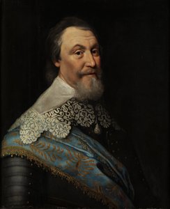 Portrait of Count Axel Oxenstierna (Oxenstjerna) (1583-1654), by Mierevelt, Michiel Jansz. van, Workshop of . Oil on wood. Dimension : 70x60 cm. Nationalmuseum Stockholm