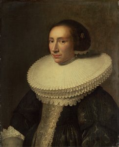 Porträtt av en dam med en ruff, 1638.