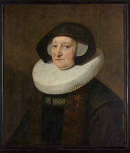 Porträtt av Maria Petitpas (?-1640) av Michiel Jansz van Mierevelt (workshop of)