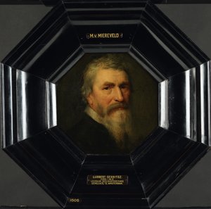 Porträtt av Lubbert Gerritsz, ca 1607 (olja på pannå) av Michiel Jansz. van Mierevelt