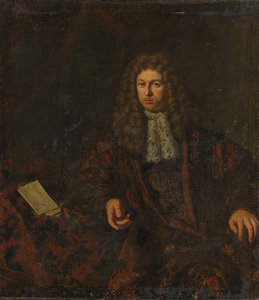 Porträtt av Nicolaes Witsen (1641-1717) av Michiel van Musscher (signed by artist)