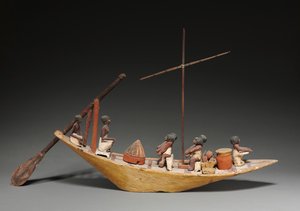 Modellbåt, sent 11:e till tidig 12:e dynastin, 2040-1648 f.Kr. av Middle Kingdom Egyptian
