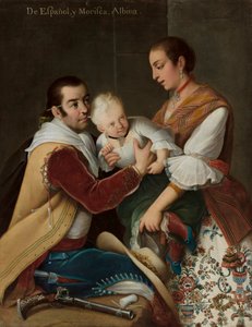 Albino Girl från spanjoren och Morisca av Miguel Cabrera
