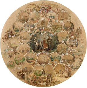 Komposition till firandet av kejsar Alexander II:s silverbröllop, 1866 av Mihaly von Zichy