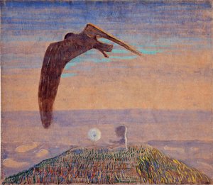 Saga II av Ciurlionis, Mikalojus Konstantinas (1875-1911). Tempera på papper, storlek: 62,2x71,9