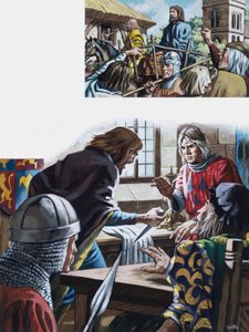 The Hatred of Richard II of England (gouache på papper)
