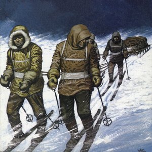 Treck to the Pole (färglitografi)