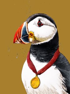 Grattis Puffin till Golden Yellow, 2020 av Mike Davis