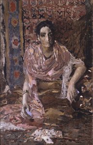 Spåkvinna, 1895 av Mikhail Aleksandrovich Vrubel
