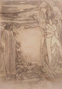 Illustration till dikten Profeten av A. Pushkin, 1905 av Mikhail Aleksandrovich Vrubel