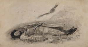 Illustration till dikten Ismail-Bey av M. Lermontov, 1889-1891 av Mikhail Aleksandrovich Vrubel