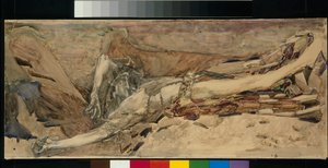 Demonterrassen - Verk inspirerat av dikten ""Demonen"" av Mikhail Lermontov (1814-1841) producerad av Mikhail Alexandrovich Vrubel (Vrubel) (1856-1910) av Mikhail Aleksandrovich Vrubel